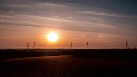 Sunrise timelapse in the Desert of Dubai Vídeos de archivo 150817892