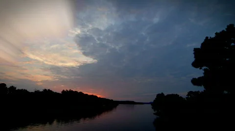 Sunrise Timelapse with intense rays Stock Footage 152611