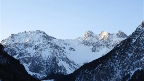 Sunrise Timelapse Over the Austrian Alps, Brandnertal, 4K Stock Footage 222341841