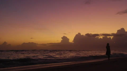 Sunrise timelapse over beaches of Punta Cana Dominican Republic Stock Footage 142220687