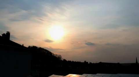 Sunrise Timelapse Over City With Clouds Video stock 30266152
