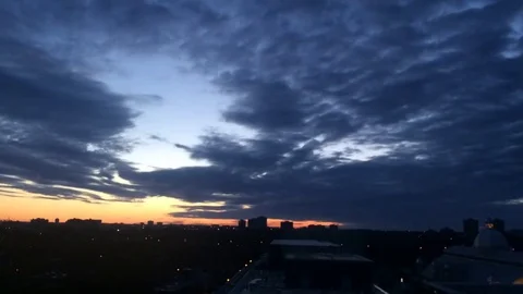 Sunrise timelapse over the city Stock Footage