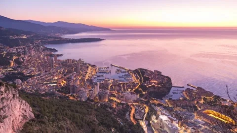 Sunrise timelapse over Monaco 動画素材 328410686