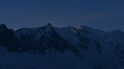 Sunrise Timelapse over Mountains in Alps Stock Footage 61819726