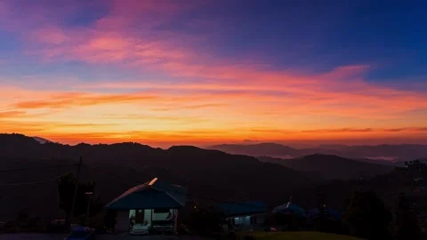 Sunrise timelapse over the mountains Stock Footage 300850799