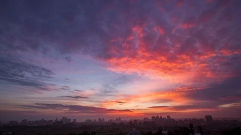 A sunrise timelapse shot over looking the City of Durban in South Africa. Stock Footage 92209769