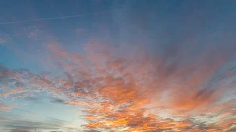 Sunrise timelapse of the sky with beautiful moving clouds Stock Footage 120284953