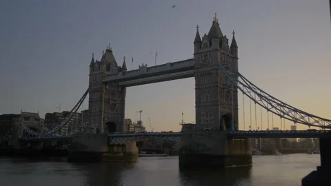 Sunrise at Tower Bridge in London Stock Footage 145663132