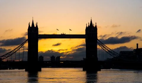 Sunrise at tower bridge Stock Photos