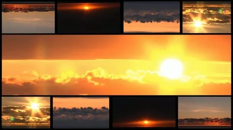 Sunrise transition 720 Stock Footage 12349372