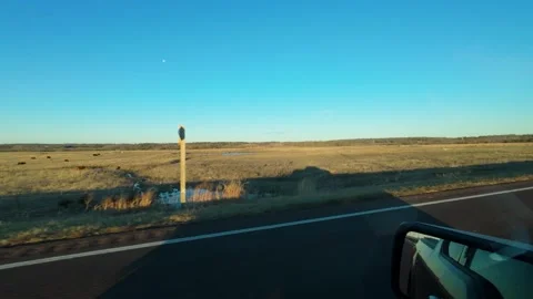 Sunrise truck shadow Stock Footage 299047394