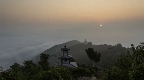 Sunrise at two temples Video stock 58868260