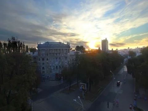 Sunrise in Ukraine 4K, Color Graded Stock Footage
