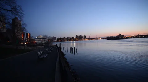 Sunrise Upper East Side Park NYC 库存影片 22929342
