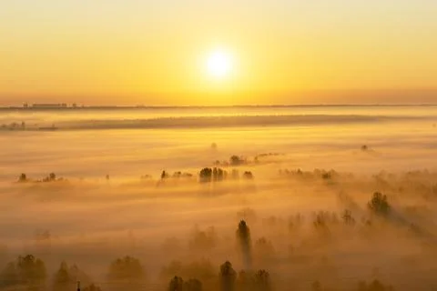 Sunrise in the valley Stock Photos