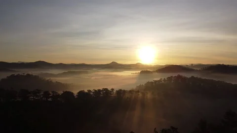 Sunrise in Vietnam Stock Footage 132437288