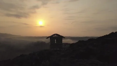 Sunrise view from bird view Stockbeeldmateriaal 310816240