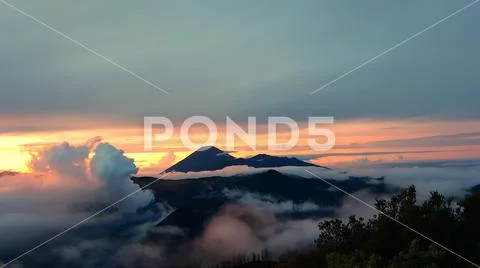 Sunrise View on Bromo Mountain, East Java Stock Photos