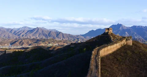Sunrise View, the Great Wall (Time-lapse) Stock Footage 132471282
