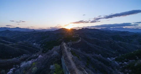 Sunrise View, the Great Wall (Time-lapse) 動画素材 132471383