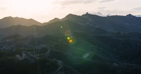Sunrise View, the Great Wall (Time-lapse) Stock Footage 132471400