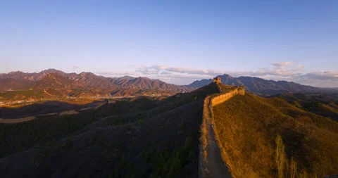 Sunrise View, the Great Wall (Time-lapse Stock Footage 132471501