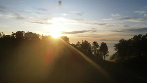 Sunrise view on the mountain Stock Footage 260823010