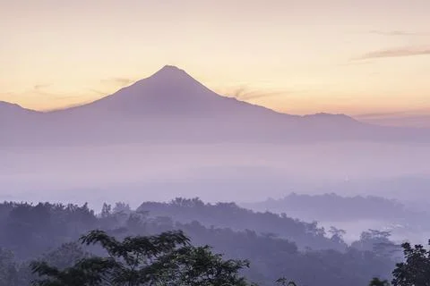 Sunrise view on the mountain. Stock Photos