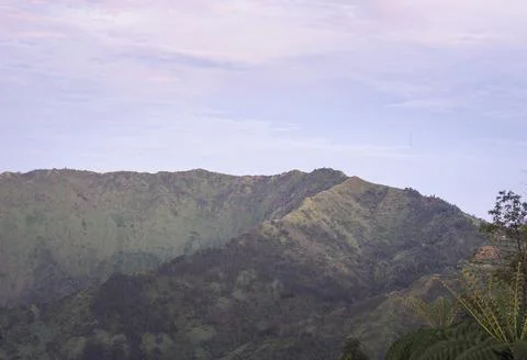 Sunrise view on the mountain. Stock Photos