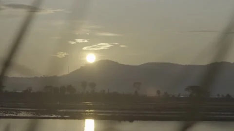 Sunrise view on mountains Stock Footage 222506487