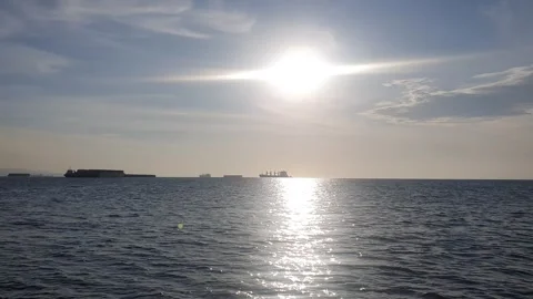 Sunrise view over the ocean Stock Footage 297341073