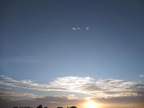 The sunrise view in the sky Stock Photos