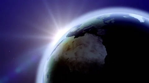 Sunrise view from space on Planet Earth. Stock Footage 188230950