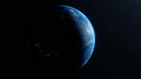 Sunrise view from space on Planet Earth. Stock Footage 191848350