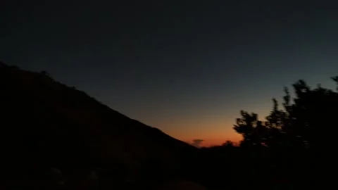 Sunrise view from the top of Mount Merbabu Stock Footage 307790128