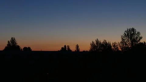 Sunrise view from the window Foto stock