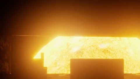 Sunrise viewed from a dark room during early morning hours Stock Footage 344971484