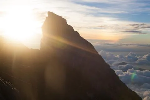 Sunrise on the volcano Foto stock