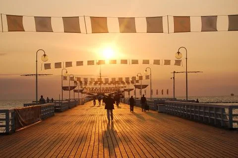 Sunrise walk Stock Photos