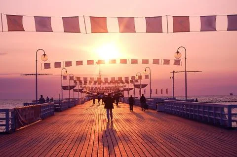 Sunrise walk Stock Photos