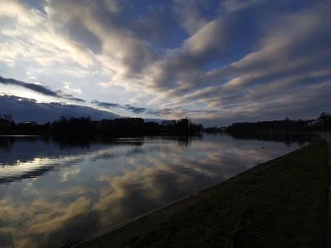 Sunrise on the water Stock Photos