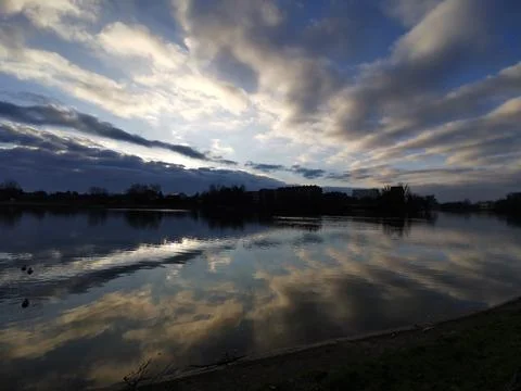 Sunrise on the water Stock Photos