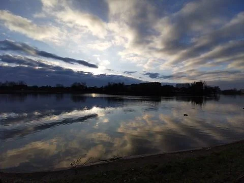 Sunrise on the water Stock Photos