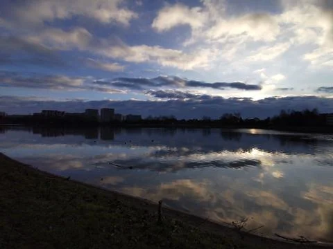 Sunrise on the water Stock Photos