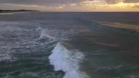 Sunrise Waves in St. Lucia Stock Footage 276546815