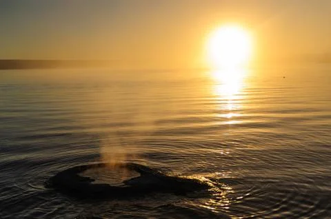 Sunrise in West Thumb Stock Photos