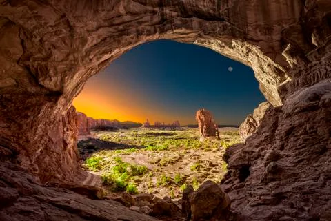 Sunrise at the Windows Stock Photos