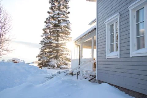 Sunrise in winter Stock Photos