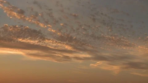 Sunrise wispy clouds timelapse Stock Footage 74096566