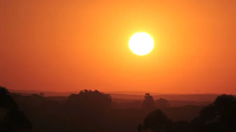 Sunrise - Yellow Sun 3  - Timelapse Stock Footage